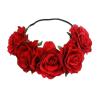 Handmade Floral Headband Big Rose Flower Hairhead Accessories Women Girls Bridemaids Wreath Party Hair Ornaments (Color : 7) view 2
