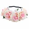Handmade Floral Headband Big Rose Flower Hairhead Accessories Women Girls Bridemaids Wreath Party Hair Ornaments (Color : 7) view 4