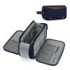 Wedama Toiletry Bag for Men, Large Hanging Travel Toiletry Bag, Extra Electronic Organizer Bag Waterproof Shaving Bag for Toiletries with PU Handle for Travel Business Trips Swim Camping, Blue view 1
