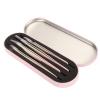 BusoTh Lash Tweezers Kit, Multifunctional Eyelash Applicator Tweezers High Hardness 4pcs Ergonomic Easy Operation for Party for Dormitory (Pink) view 2