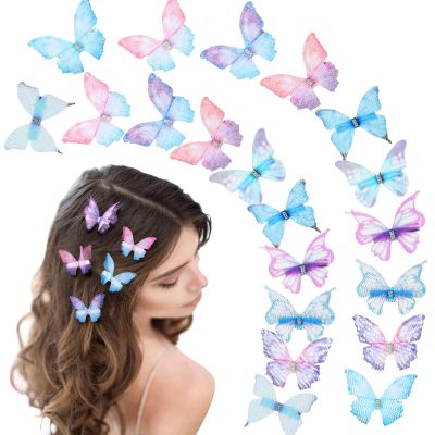 20Pcs Rhinestone Y2K Glitter Hold Hair Jaw Clips, Cute Hair Claws, and Butterfly Clips for Teens Women - Gifts