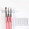 1Pc White Brush Holder Nail Art Acrylic Simple Transparent Pen Brush Stand Brush Rest Brush Rest for 5 Nail Pens Gel Nails Nail Tools Nail Supplies Stylish Useful,Nail Art and Polish view 4