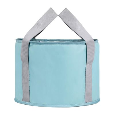 TQQEPOOL Collapsible Bucket Folding Wash Basin Footbath Spa Foot Bath Tub Soak Foldable for Home Outdoor Camping Fishing (Color : Blue, Size : 31 * 20cm)