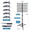 Eastdone Braiding Hair Rack Standing Extension Holder Hanger, 144 Pegs Divider for Separator Stand Display (Black) view 2