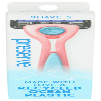 Preserve Coral Pink Popi Shave 5 Razor, 1 Ea