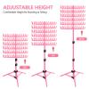 Eastdone Braiding Hair Rack Standing Hair Extension Holder Hanger, 144 Pegs Hair Divider Rack for Braiding Hair Separator Stand Display Stand (red) view 3