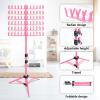 Eastdone Braiding Hair Rack Standing Hair Extension Holder Hanger, 144 Pegs Hair Divider Rack for Braiding Hair Separator Stand Display Stand (red) view 4
