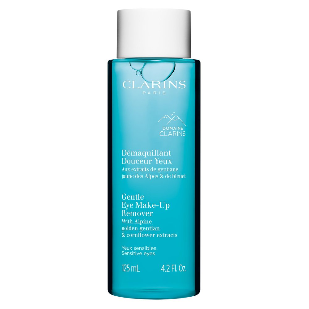 Clarins Gentle Eye Make-Up Remover | Removes Light To Medium Eye Make-Up | Cleanses, Soothes and Softens | Conditions Lashes | Oil-Free | Ophthalmologist Tested | All Skin Types | 4.2 Fluid Ounces