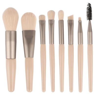 8PCS Makeup Brushes Soft-Bristled Makeup Powder Brushes Portable Beginners Makeup Tool Set Makeup Brush Set (Color : B, Size : O)