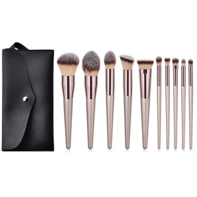 10PCS Makeup Brush Set Contains Loose Powder Blush Foundation Brush Blending Eye Shadow Brush Beauty Makeup Tool Makeup Brush Set (Color : B, Size : O)