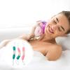 Balacoo 3pcs Exfoliating Back Scrubber Bath Sponge Stretchy Mesh Pouf for Shower Assorted Colors for Deep Cleansing and Exfoliation Ideal Women view 2