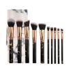 10-Piece Makeup Brush Set with Brush Barrel Marble Texture Handle Makeup Brush Portable Beauty Brush Set Tool Makeup Brush Set (Color : A, Size : O) view 1
