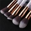 10-Piece Makeup Brush Set with Brush Barrel Marble Texture Handle Makeup Brush Portable Beauty Brush Set Tool Makeup Brush Set (Color : A, Size : O) view 3