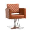OmySalon Brown Hair Chair with Wide Seat Aluminium Alloy Footrest, Hydraulic Barber Chair Heavy Duty, Salon Styling Chair for Hair Stylist, Braiding Cosmetology Beauty Spa Hairdressing view 1