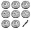 Head Shaver Replacemet Blades for Pitbull Shaver Replacement Blade Compatible with Skull Shaver Pitbull Gold PRO,Pitbull Platinum PRO/Silver PRO,Diamond PRO Shaver,8 Packs. view 1