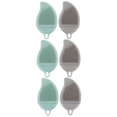 balacoo 6pcs Multifunctional Silicone Massage Bath Brush for Boy Girl Soft Food-Grade Silicone Face Cleaning Massage Tool for Travel and Giving