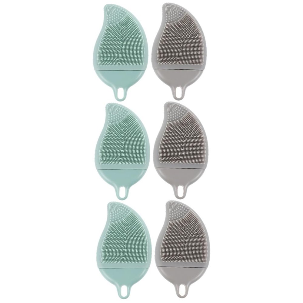 balacoo 6pcs Multifunctional Silicone Massage Bath Brush for Boy Girl Soft Food-Grade Silicone Face Cleaning Massage Tool for Travel and Giving