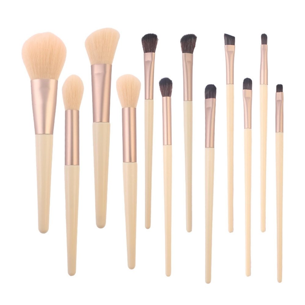 12pcs Makeup Brushes Soft Fur Eyeshadow Set Brush Contour Powder Blush Concealer Brush Beauty Tools Makeup Brush Set (Color : O, Size : C)