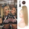SEIKEA Cheer Ponytail Hair Piece, 16" Straight Cheerleader Hairpiece Ponytail Extension for Cheerleader Competition, Dance, Medium Blonde view 1