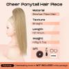 SEIKEA Cheer Ponytail Hair Piece, 16" Straight Cheerleader Hairpiece Ponytail Extension for Cheerleader Competition, Dance, Medium Blonde view 2
