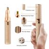 cdar Electric Hair Removal Tool Zero Distance Shaver Women 3 in 1 Rechargeable Painless Stainless Blade Eyebrow Nose Leg Armpit Bikini Trimmer Full Body Golden view 2