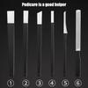 6PCS Pedicure Knife Set, Professional Stainless Steel Callus Remover with Storage Bag, Ingrown Toenail Knife Tools Foot Scraper Knife for Dry, Hard, and Cracked Skin Care - Black view 3
