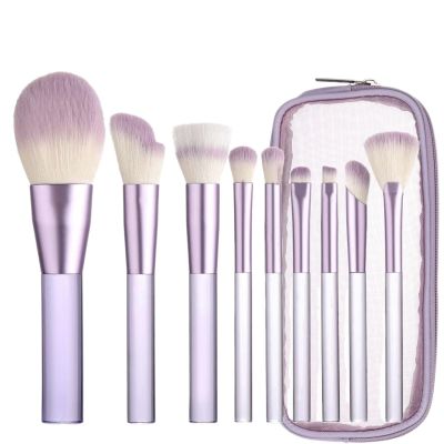 CEMONT 9PCS Makeup Brush Set With Brush Bag Loose Powder Brush Set Concealer Eyeshadow Foundation Brush Beauty Tools Makeup Brush Set (Color : A, Size : O)
