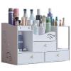 Makeup Organizer with Mirror,Multifunctional Cosmetic Storage Box with Drawers - for Vanity, Bathroom Counter, Dresser, Mother's Day Gift, Care Organizer Bag view 1