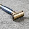 FREED Bronze Series Double Edge Safety Razor,Aluminum alloy material with 10 Japanese 6cr13 Stainless Steel Blade,it's the best gift for men, fathers, or birthday (Blue) view 4