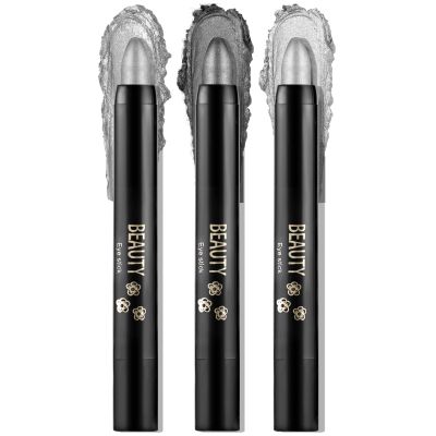 Boobeen 3PCS Cream Eyeshadow Pencil Crayon Waterproof Brightener Stick Shimmer Pen Create Glitter Eye Makeup, Easy to Use