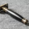 FREED Bronze Series Double Edge Safety Razor,Aluminum alloy material with 10 Japanese 6cr13 Stainless Steel Blade,it's the best gift for men, fathers, or birthday (Black) view 4