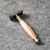 FREED Bronze Series Double Edge Safety Razor,Aluminum alloy material with 10 Japanese 6cr13 Stainless Steel Blade,it's the best gift for men, fathers, or birthday (Gold) view 2