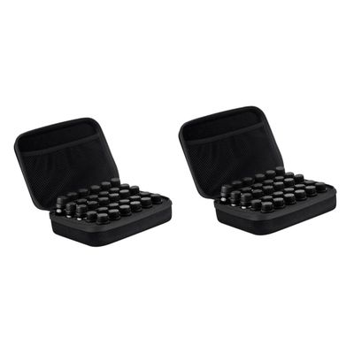 Didiseaon 2pcs Slots Storage Case Portable Travel Organizer for Bottles Shockproof Drop Holder Black Bottle Bag