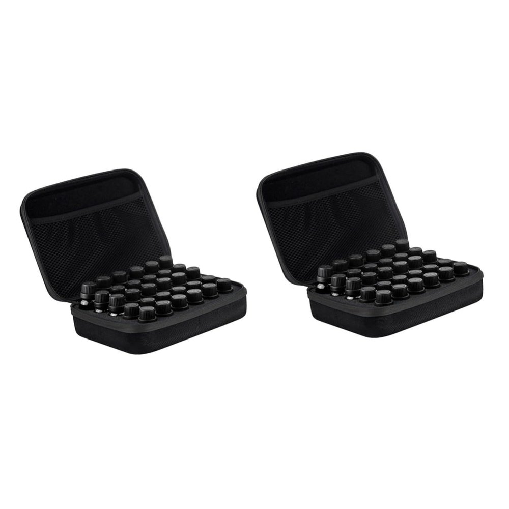 Didiseaon 2pcs Slots Storage Case Portable Travel Organizer for Bottles Shockproof Drop Holder Black Bottle Bag