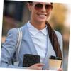 2 Pcs Cosmetic Bag Storage Pouch Mini Digital Clock Makeup Bag Travel Storage Bags Portable, Blackx2pcs, 9.58CMx2pcs view 2