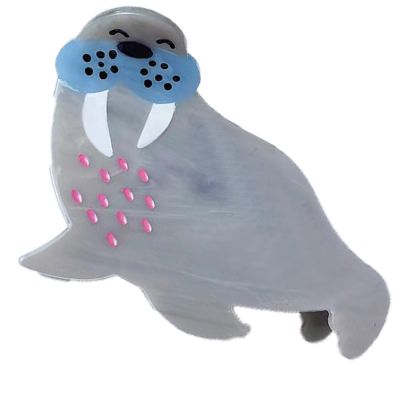 Sea Elephant Seal Claw Clips,Cute Walrus Shape Hair Clips,Animal Shape Hair Jaw Clips,Cellulose Acetate Hair Clips for Girls,Big Claw Clips for Women,Hair Jaw Barrettes Accessories (Walrus)