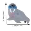 Sea Elephant Seal Claw Clips,Cute Walrus Shape Hair Clips,Animal Shape Hair Jaw Clips,Cellulose Acetate Hair Clips for Girls,Big Claw Clips for Women,Hair Jaw Barrettes Accessories (Walrus) view 2