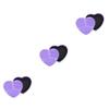 Didiseaon 3pcs Makeup Brush Cleaning Box Heart Shaped Silica Gel Dry Wet Dual Use Compact Travel Cosmetic Case view 1