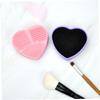 Didiseaon 3pcs Makeup Brush Cleaning Box Heart Shaped Silica Gel Dry Wet Dual Use Compact Travel Cosmetic Case view 2