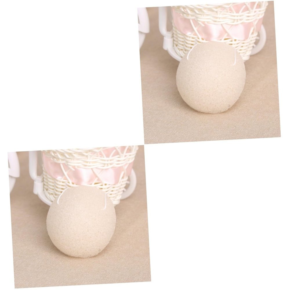 Didiseaon 2pcs Konjac Facial Cleaning Sponge Activated Bamboo Charcoal Natural Exfoliating Face Sponge for Gentle Skin Care for Daily Cleansing and Deep Pore Cleaning Cream Natural