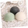 Didiseaon 2pcs Konjac Facial Cleaning Sponge Activated Bamboo Charcoal Natural Exfoliating Face Sponge for Gentle Skin Care for Daily Cleansing and Deep Pore Cleaning Cream Natural view 3