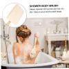 Didiseaon 3pcs Loofah Shower Brush Handle for Back Scrubbing and Exfoliation Natural and Loofah Material for Bathing and Skin Care Body Cleaning Tool view 2
