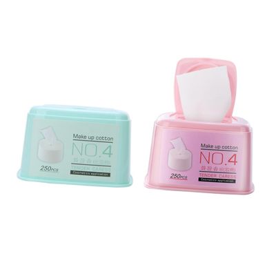balacoo 2pcs Extracted Cotton Pads for Makeup Removal Gentle Non-Woven Facial Wipes Skin-Friendly Makeup Remover Nail Polish Cleanser Box