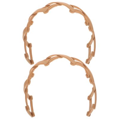 balacoo 2pcs Toothed Hair Headband Folding Plastic Hair Band for Women Comfortable Non-slip Design for Parties Travel and Everyday Use