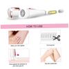 Balacoo Body Electric Bikini Shaver Ladies Electric Shaver Electric Bikini Trimmer Facial Epilator Electric Facial Trimmer Afeitadora para Mujer Rechargeable Epilator White Mini Razor Miss, Medium view 3