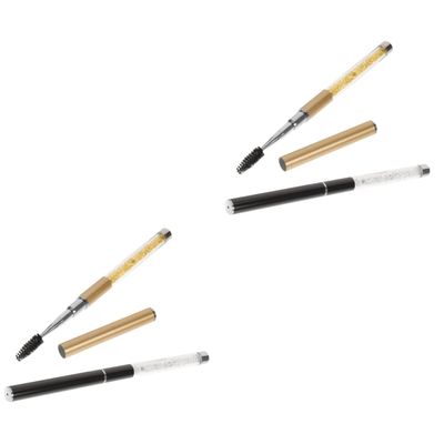 balacoo 4pcs Ergonomic Eyelash Brush Spoolie for Extensions Professionals Home Use