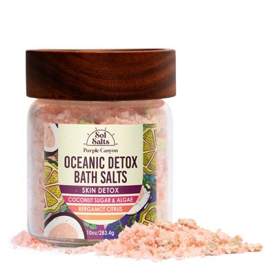 PURPLE CANYON SolSalts Oceanic Detox Bath Salts 10oz | Bergamot Citrus Scented Soak with Hydrating Minerals | Skin Hydrating Mineral Bath