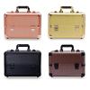 CKSEKD Portable Makeup Train Box, High Security Lockable Makeup Storage Box With Sliding Tray With Divider, Multifunctional Large Capacity Makeup Artist Storage Box,Pink view 2