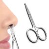 BeRbo Nose Hair Trimmer 1pc 3.5" Steel Mini Portable Curved Mustache Tools Trimmer Hair Care Remover Personal Safety Scissor Shaving view 3