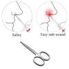 BeRbo Nose Hair Trimmer 1pc 3.5" Steel Mini Portable Curved Mustache Tools Trimmer Hair Care Remover Personal Safety Scissor Shaving view 4